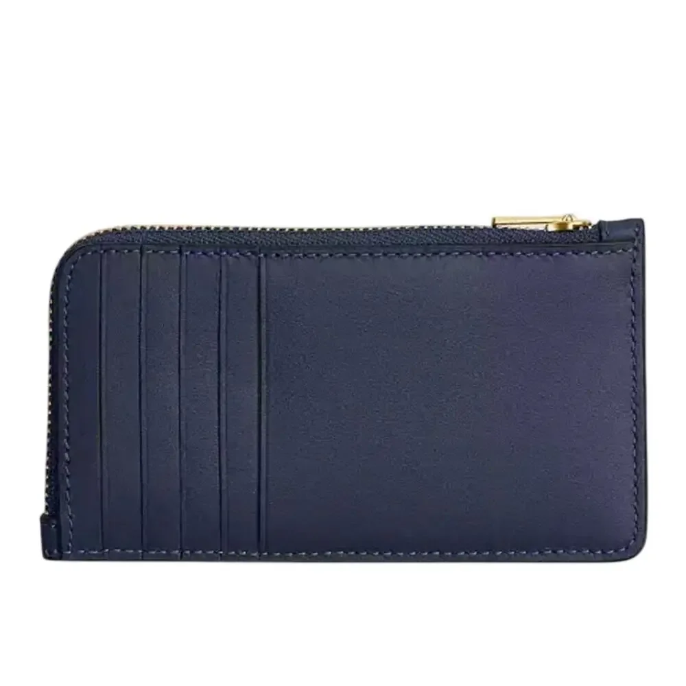 Coach New York Zip Card Case NWT Navy
